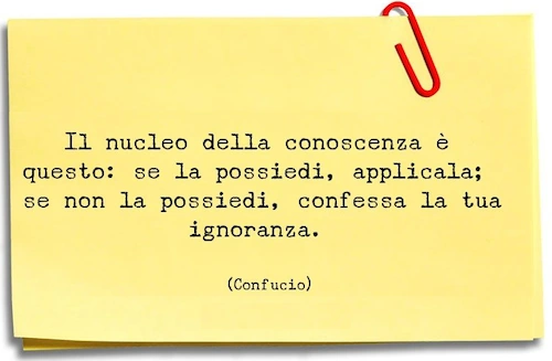 confucio conoscenza e ignoranza