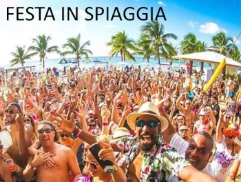 festa in spiaggia con musica