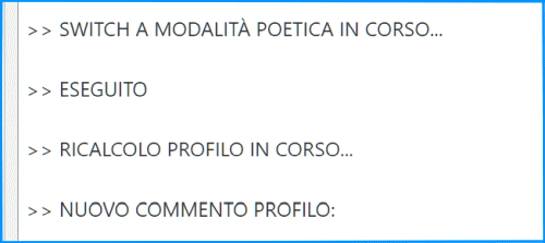 PersonalityHPT modalità Poetica
